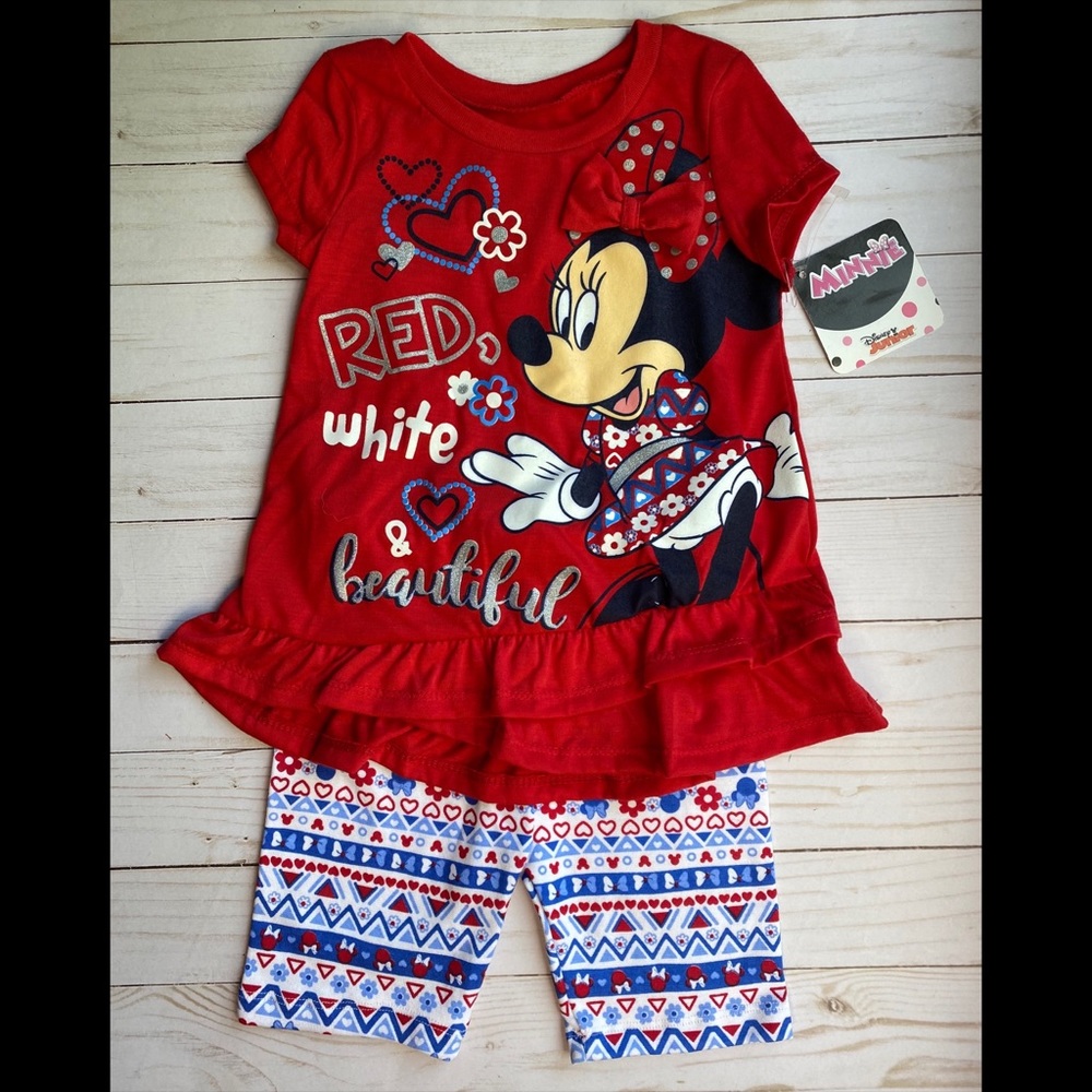 Minnie Mouse 4th of July outfit Size 3T